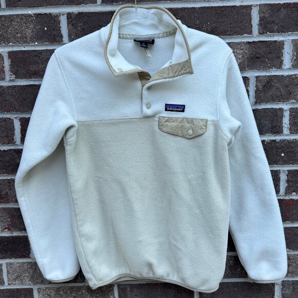Patagonia Synchilla Snap-T Fleece Pullover Women's XS Cream Beige